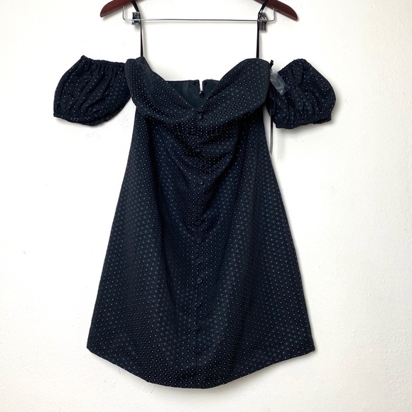 New REVOLVE HOURS Off The Shoulder Polka Dot Dress Night out XL - Picture 2 of 9